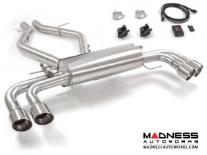 Alfa Romeo Stelvio Performance Exhaust - 2.9L QV - Ragazzon - Evo Line - Axle Back w/ Electronic Operated Valve - Dual Exit/ Quad Stainless Steel Tips Alfa Romeo Stelvio Performance Exhaust - 2.9L QV - Ragazzon - Evo Line - Axle Back w/ Electronic Operated Valve - Dual Exit/ Quad Stainless Steel Tips